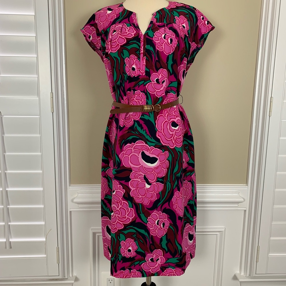 Talbots Sleeveless Floral Sheath Dress Size S